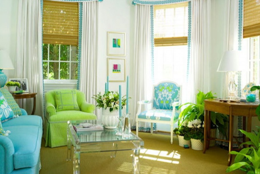 Римские шторы в средиземноморском стиле