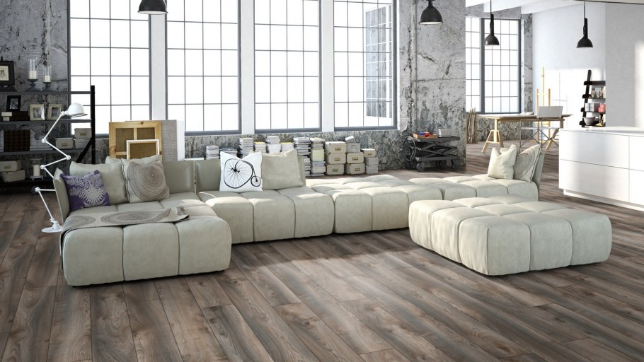 Бетон и дерево в интерьере квартиры