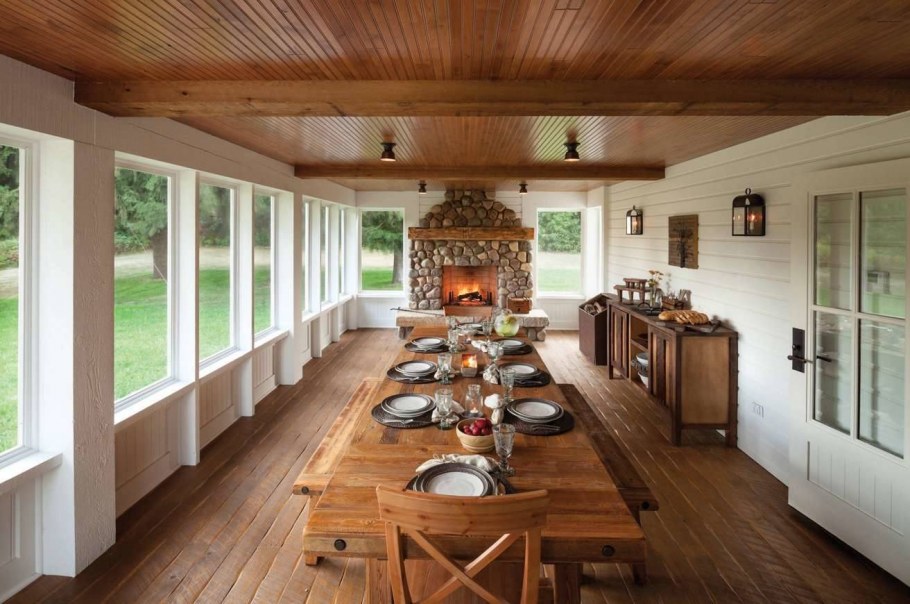 Отделка террасы деревом