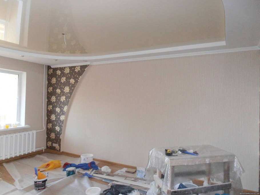 Ремонт потолка в квартире бюджетный вариант