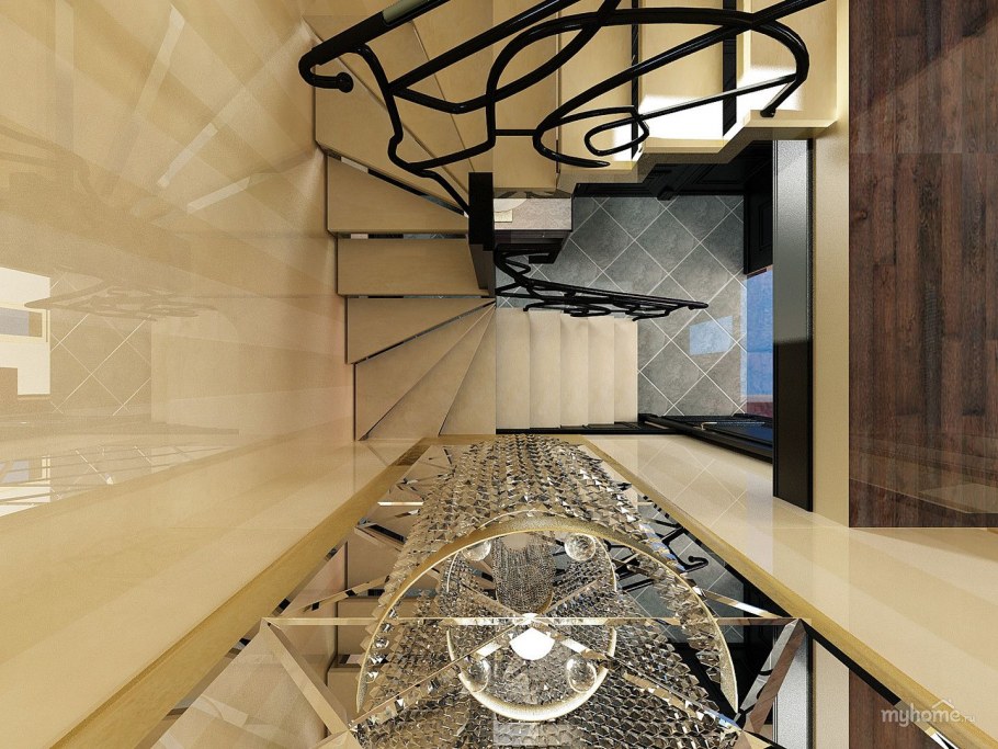 Лестница в интерьере арт деко