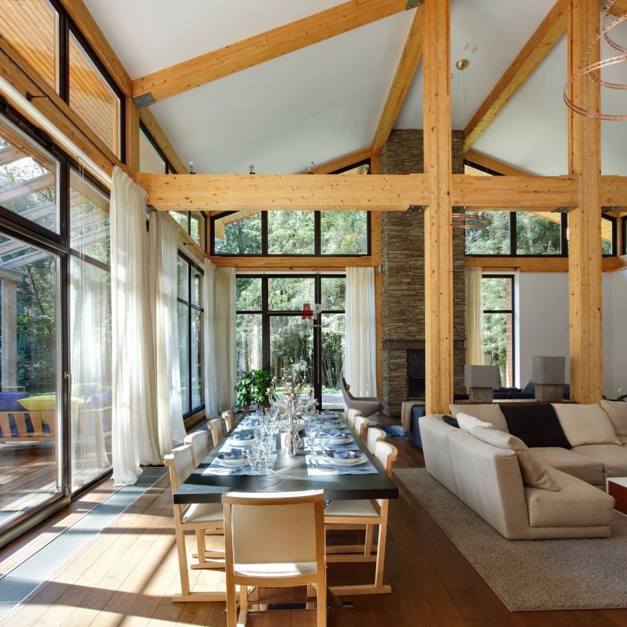 Интерьер фахверк Шале