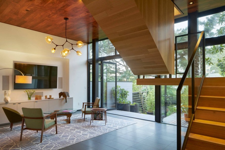 Разноуровневый дом изнутри
