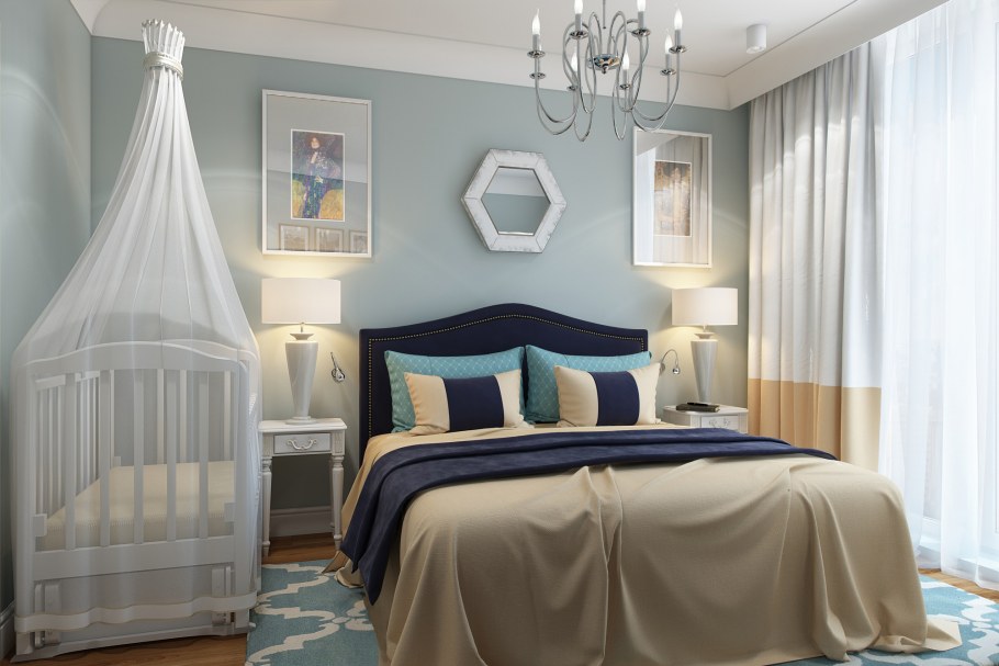 Детские комнаты в пастельных тонах для мальчиков