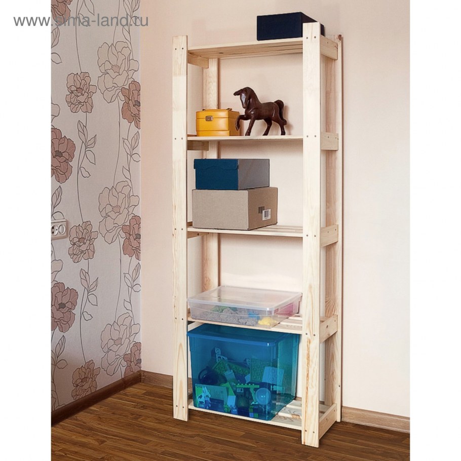 Стеллаж деревянный "Альфа", 64×28×159см 3520086