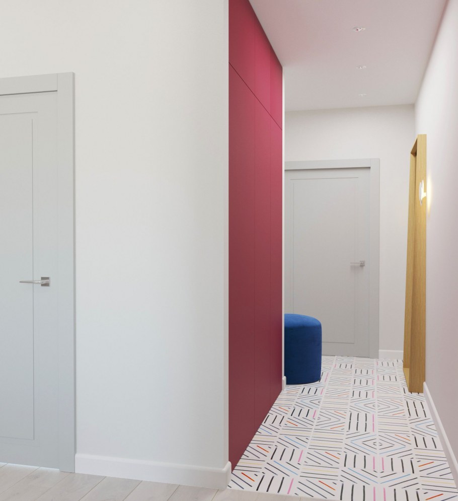 Прихожая с цветовым акцентом