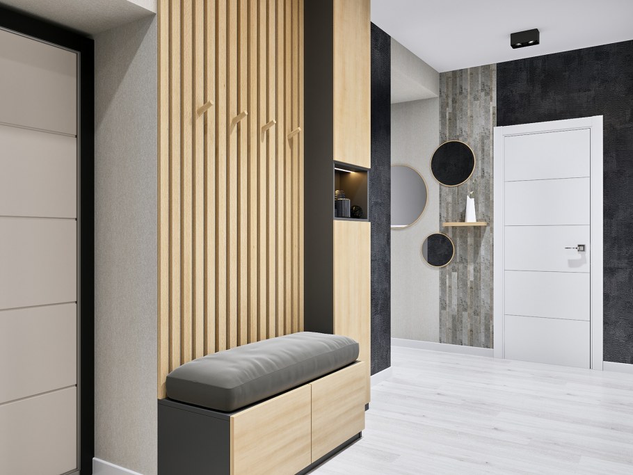 Прихожая в бирюзовом цвете