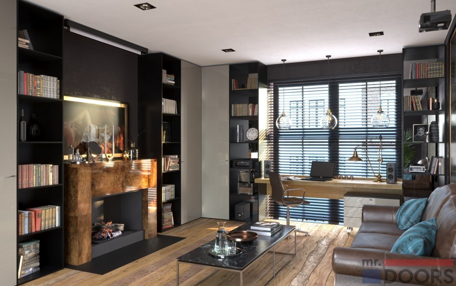 Рабочая зона в гостиной