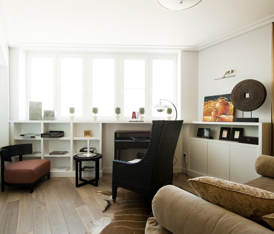 Гостиная совмещенная с кабинетом