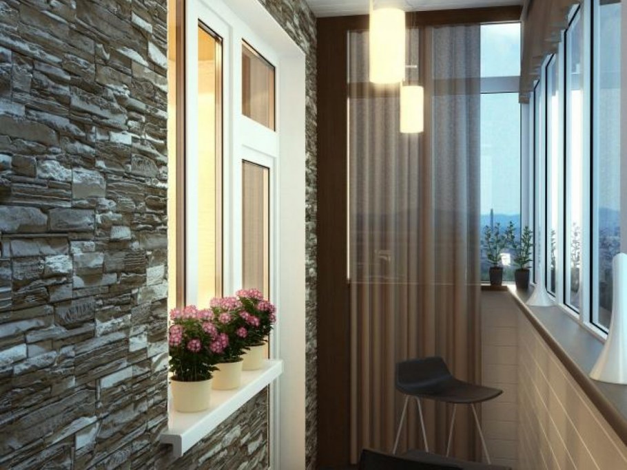 Интерьер балкона