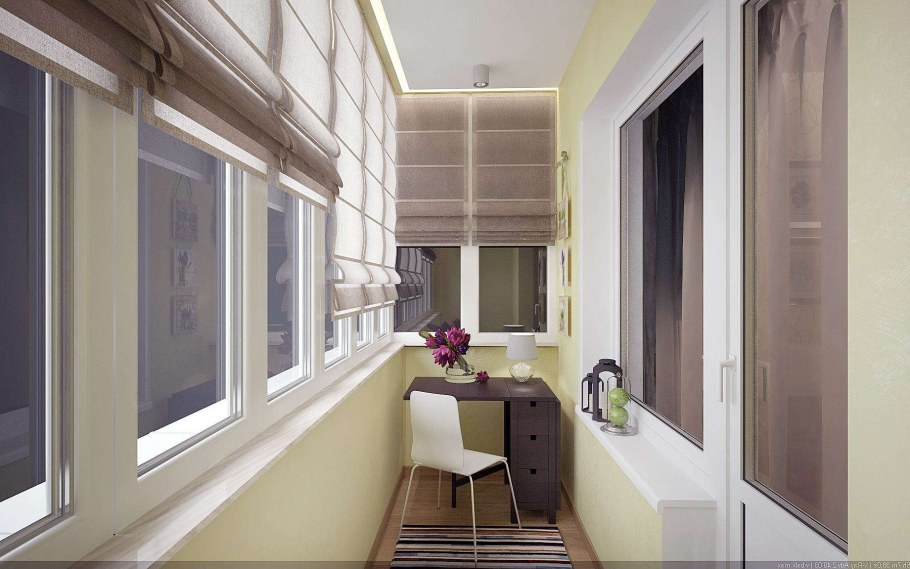 Интерьер балкона