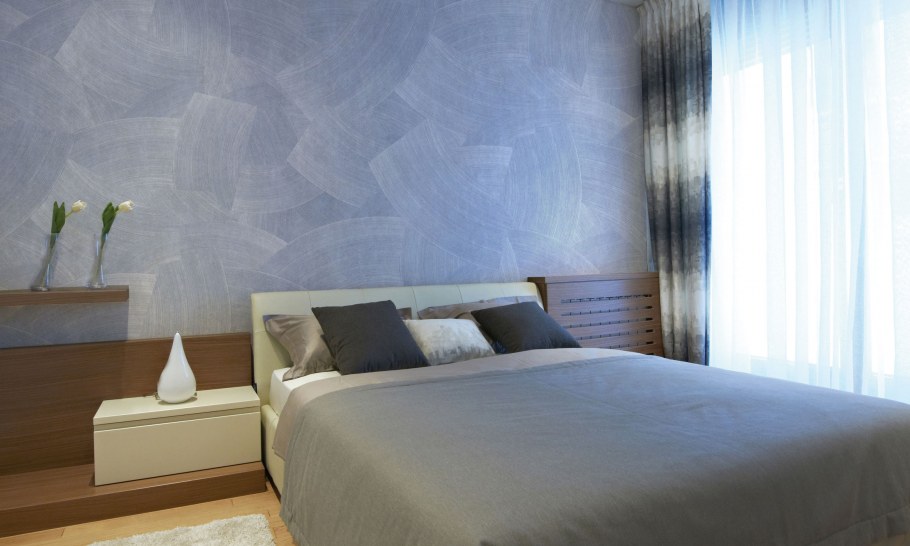 Декоративное покрытие для стен в спальню