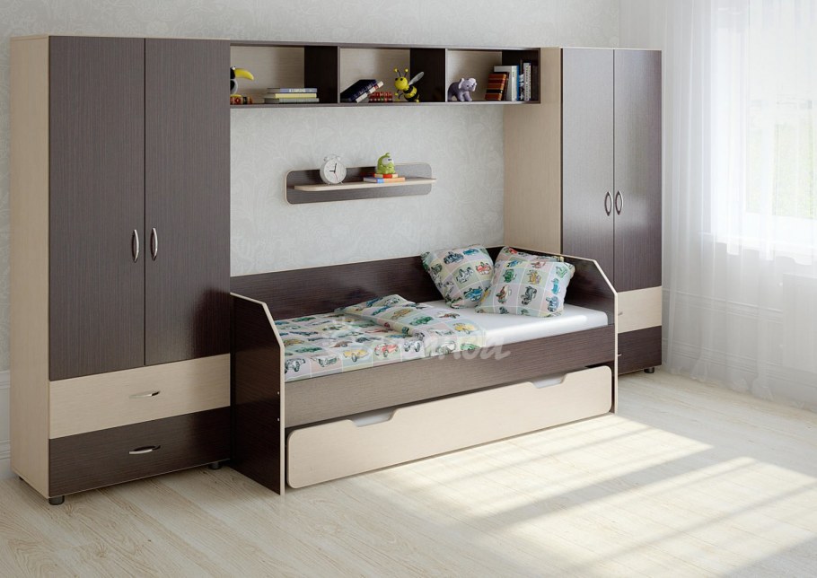 Детские стенки с кроватью