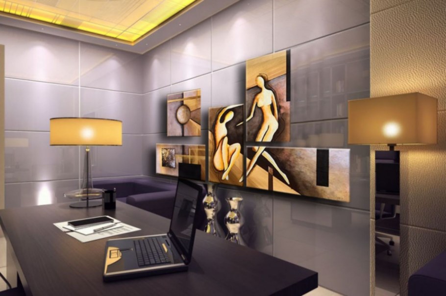 Огромная картина в интерьере