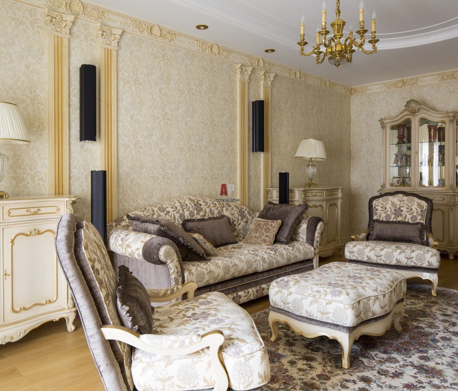 Гостиная в стиле венецианская классика