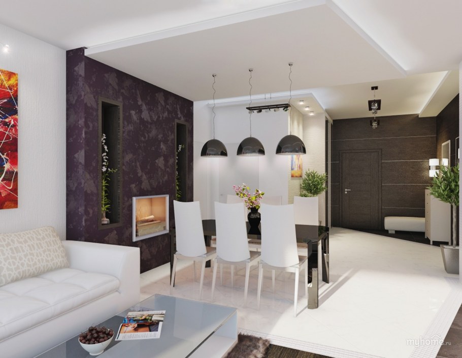 Обои в студии 25 кв.м