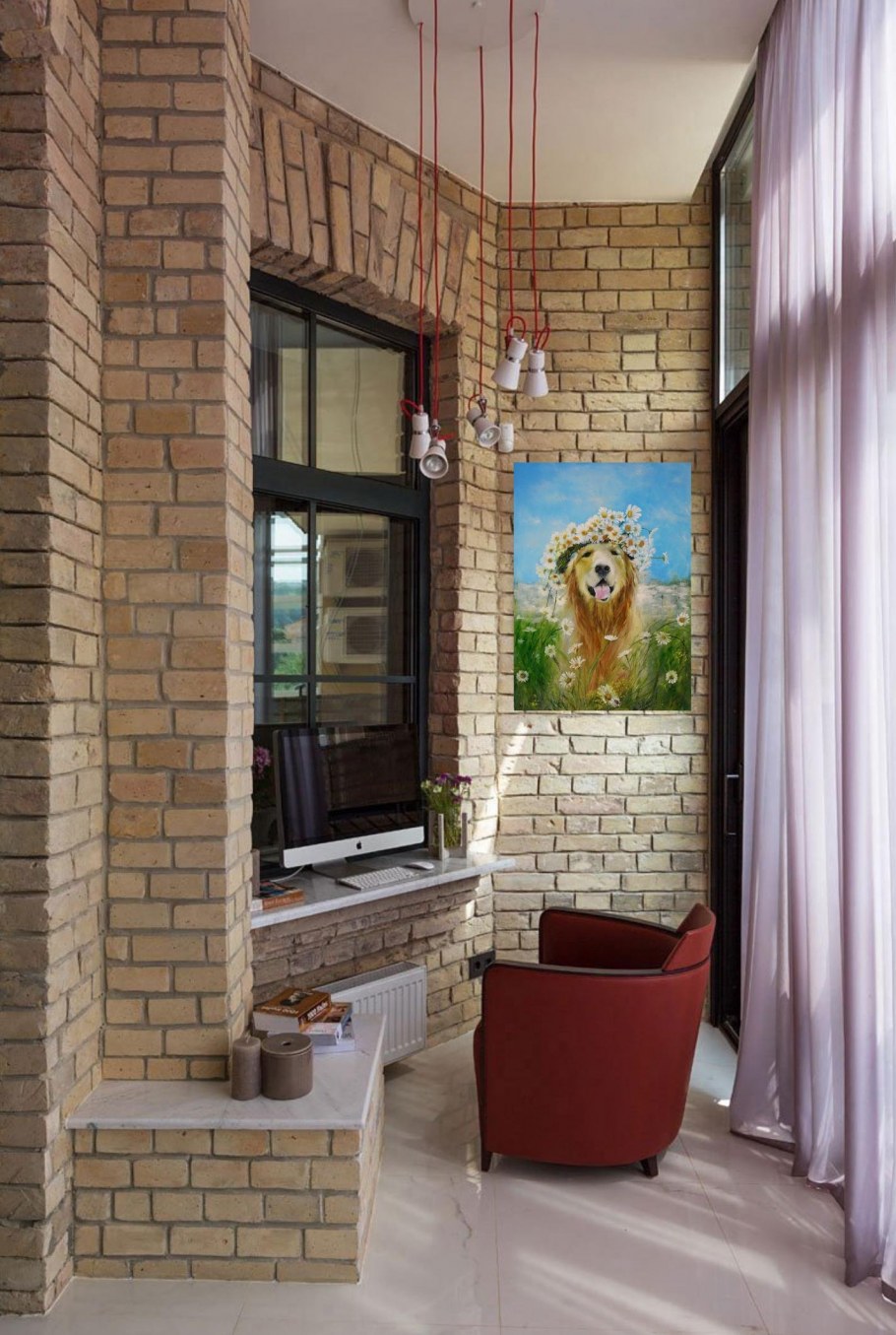 Прихожая кирпичиками белыми фото