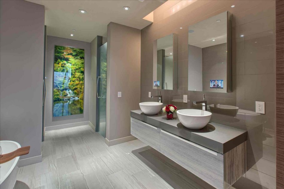 Интерьеры ванных комнат