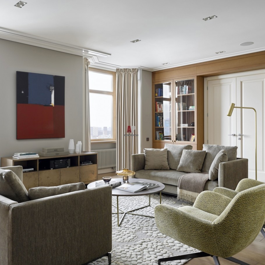 Гостиная в квартире в Америке