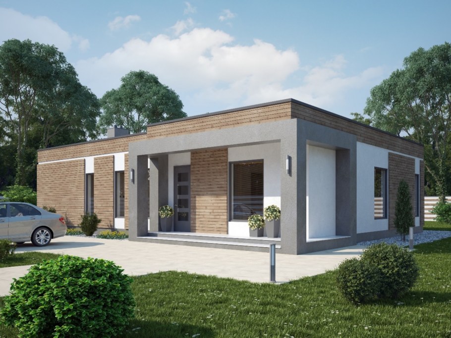 Одноэтажный дом 200кв с террасой