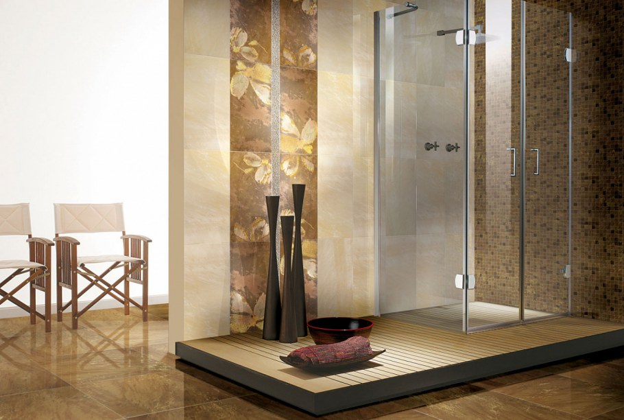 Душевая кабина из плитки