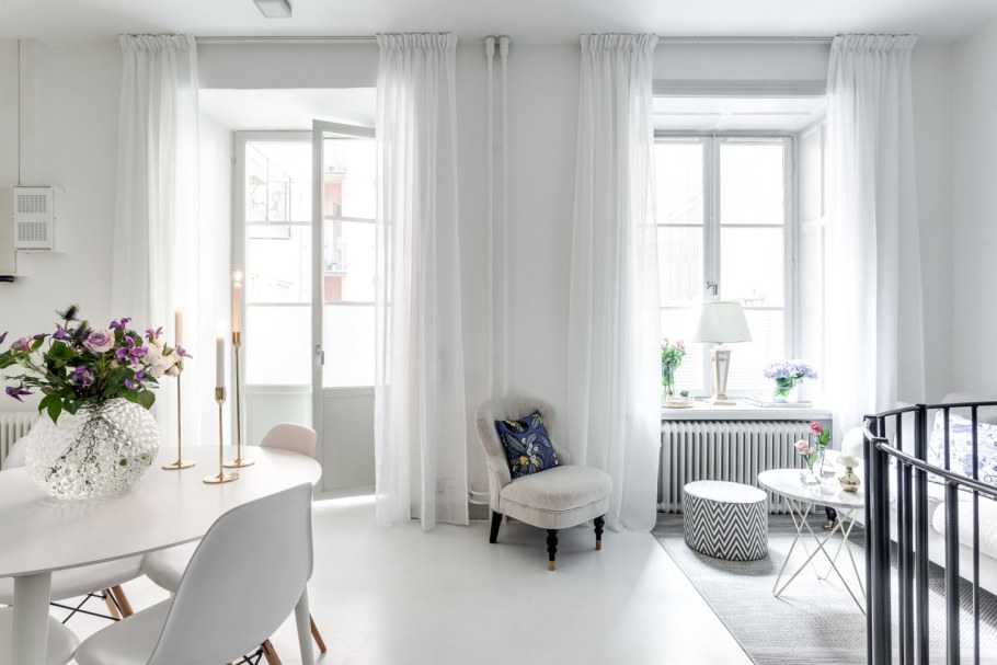 Римские шторы в стиле Сканди