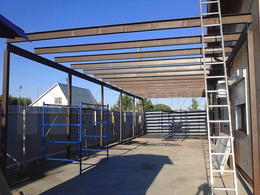 Навес металлокаркас