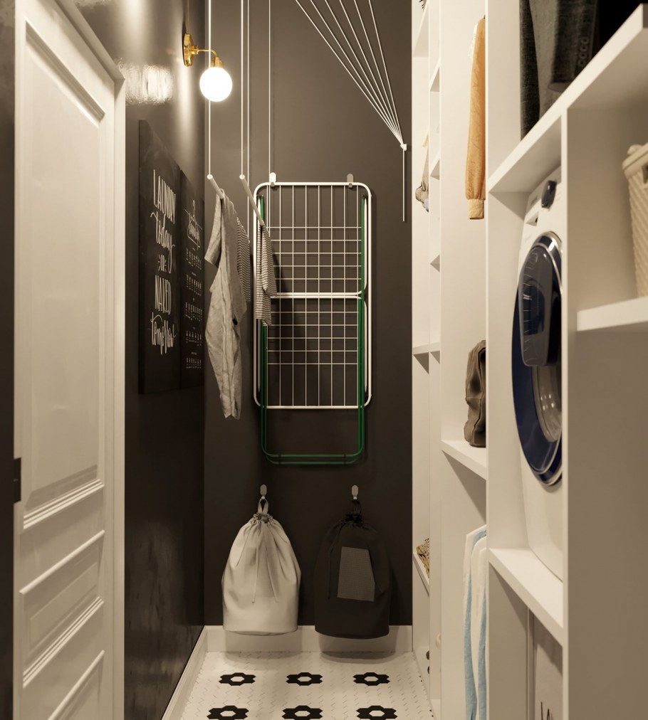 Постирочная в скандинавском стиле