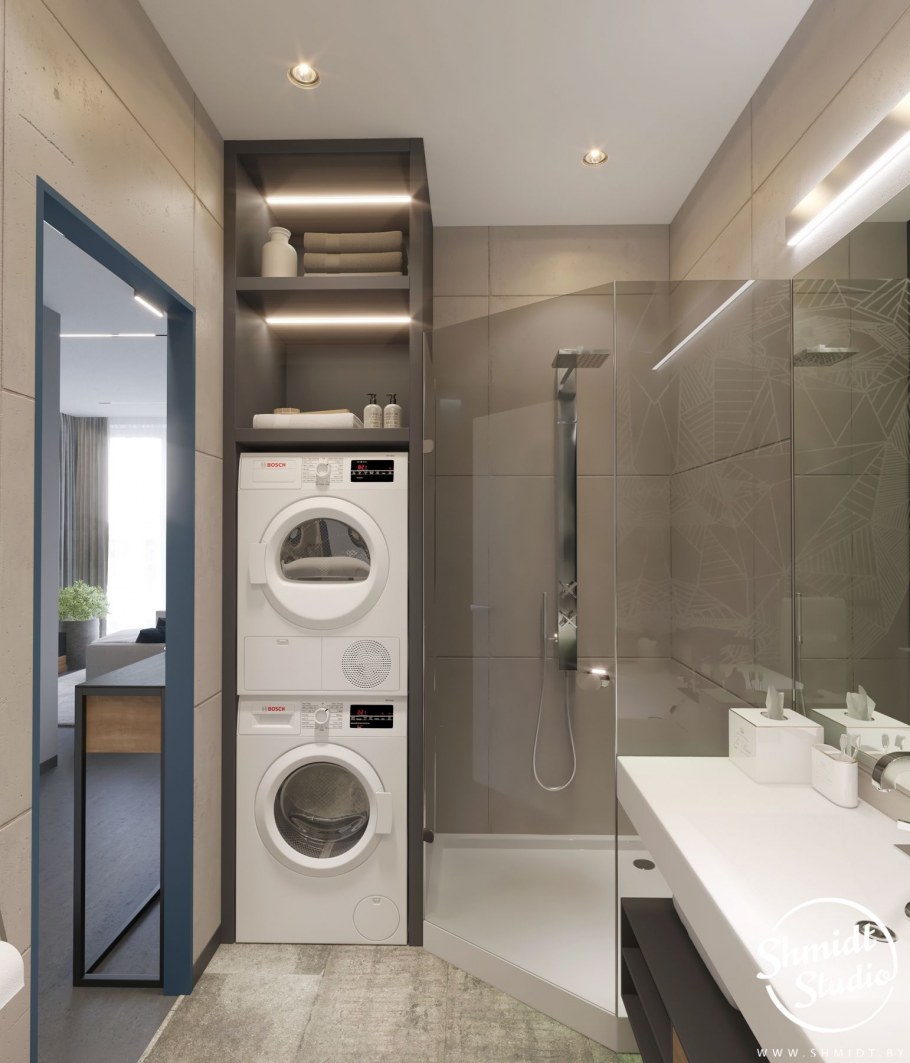 Постирочная в ванной комнате