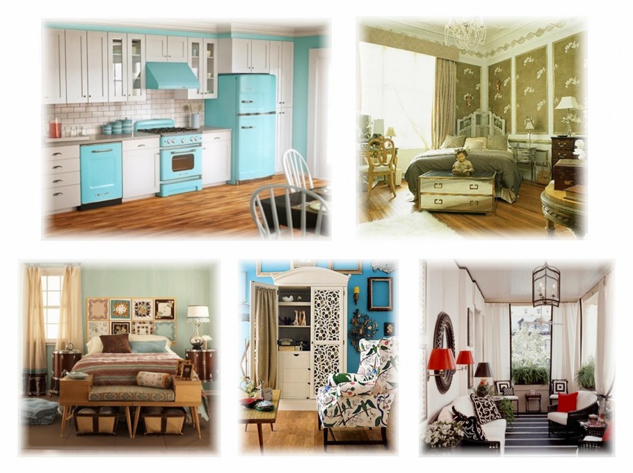 Гостиная в стиле Эклектика с камином