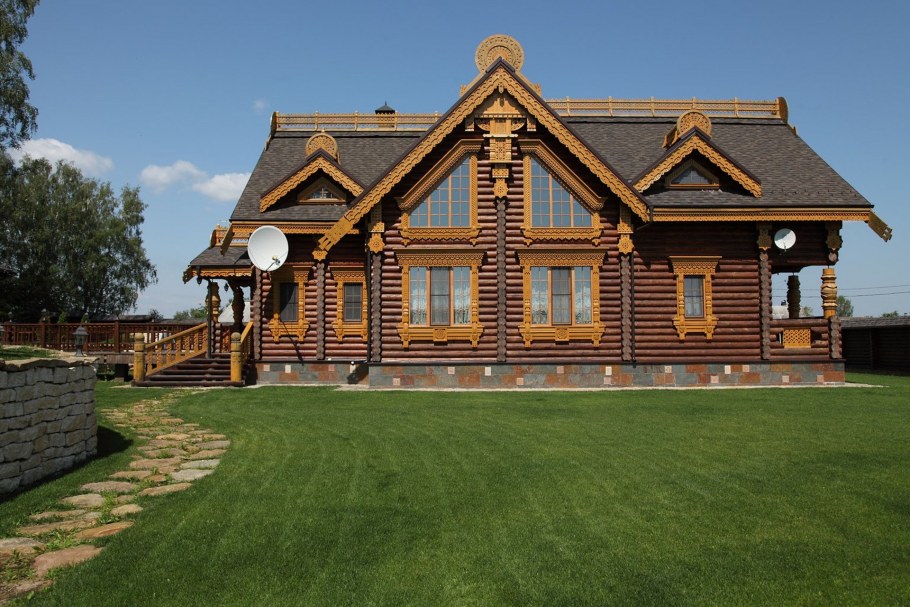 Усадьба в русском стиле фасад