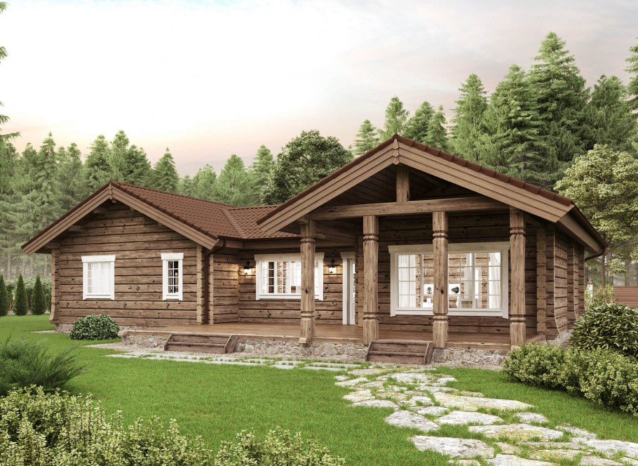 Норвежский деревянный дом из лафета