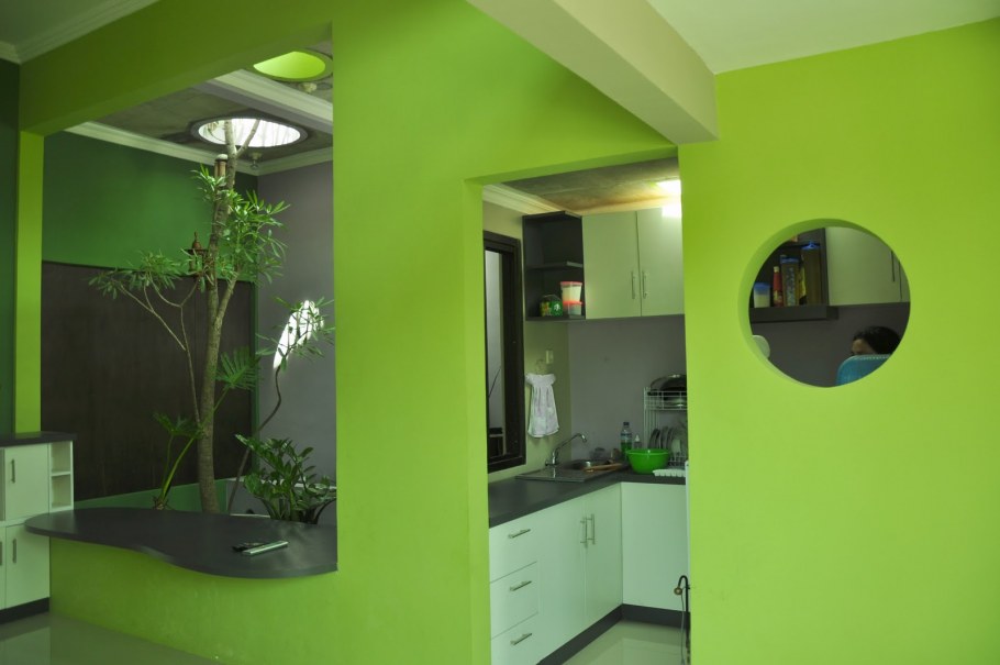 Зелёная кухня в эко стиле