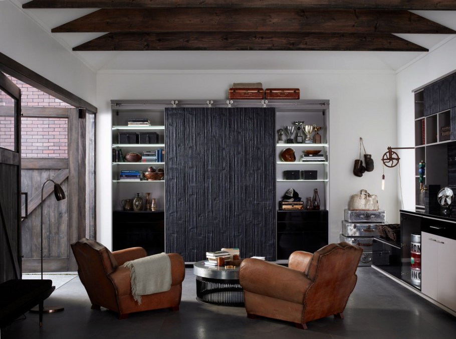 Двери гараже в стиле лофт