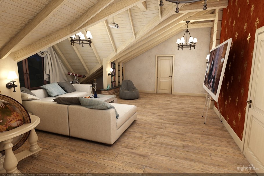 Обустройство мансарды