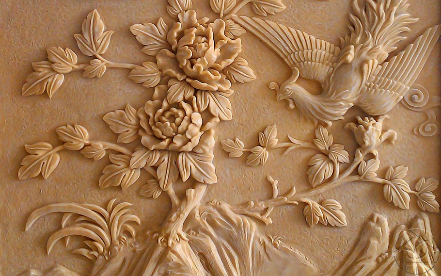 Антикварный барельеф