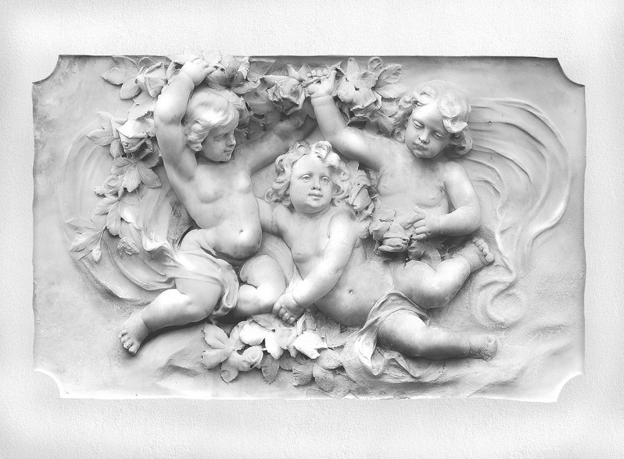 Фотообои Divino Decor барельеф ангелочки k-013 200х147 см