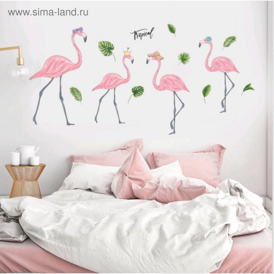 Фламинго декор на стену