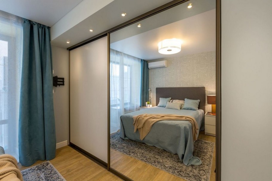 Шкаф-купе угловой в гостиную хрущевка