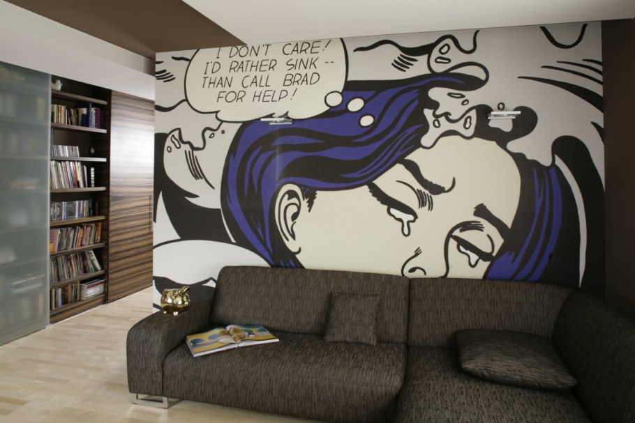 Обои комиксы на стену в интерьере