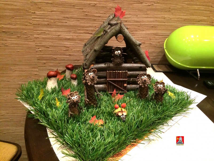 Поделка домик из природного материала