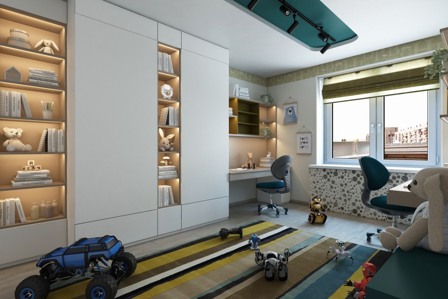 Стильная детская комната для двух мальчиков