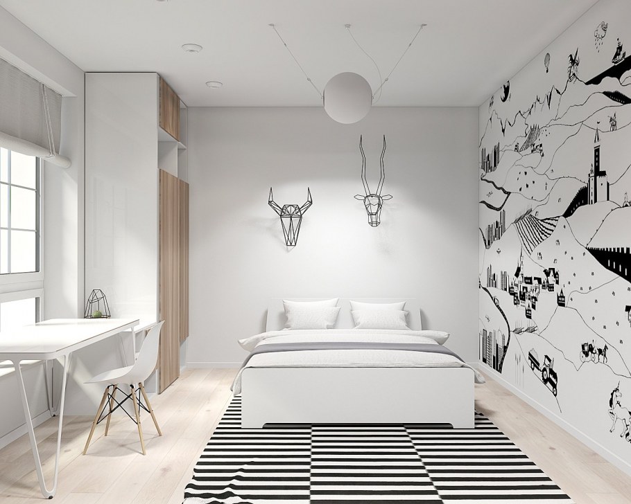 Спальня подростка в скандинавском стиле