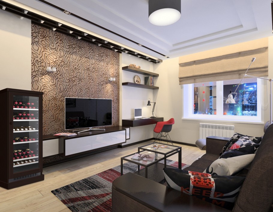 Необычные интерьеры гостиной в квартире