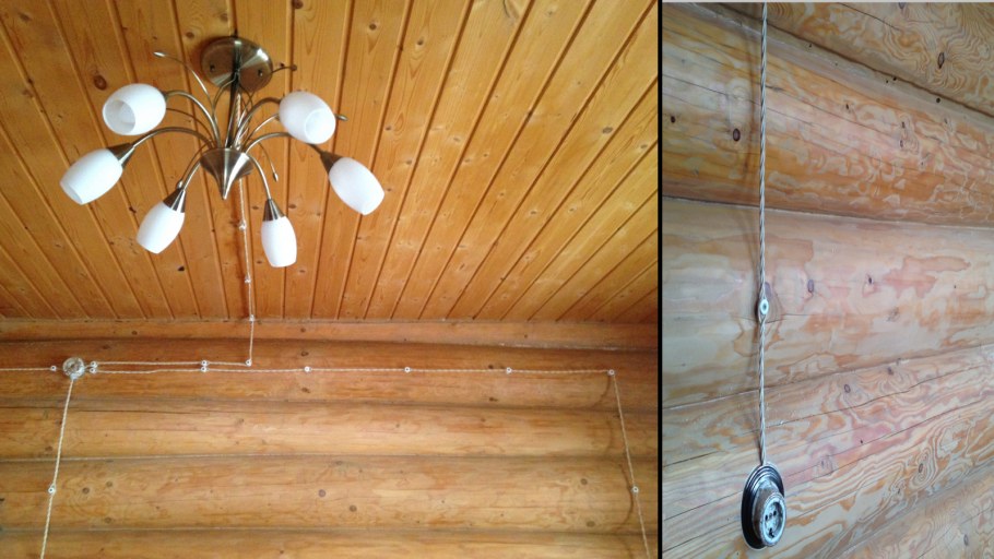 Ретро проводка в ванной