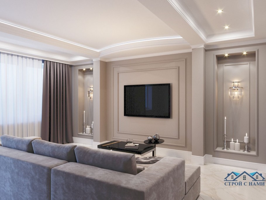 Евроремонт гостиная
