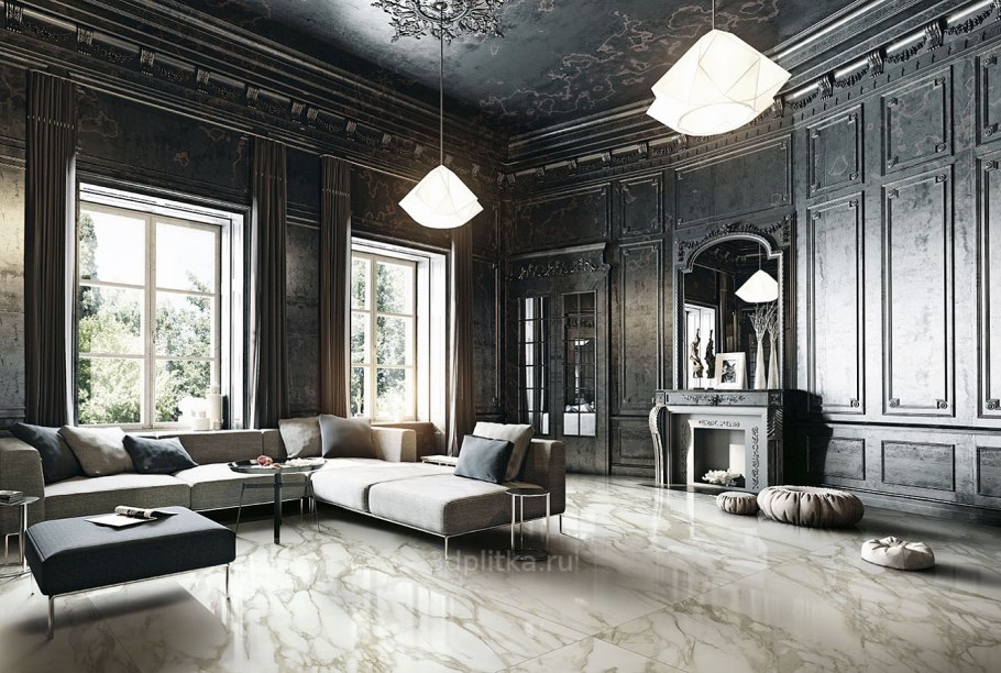 Молдинги в интерьере лофт