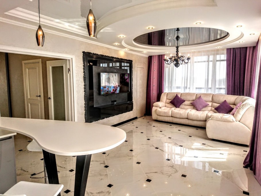 Красивые гостиные комнаты 24 м2