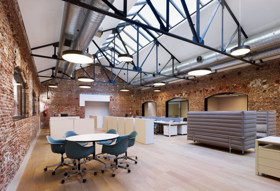 Кабинет в стиле лофт