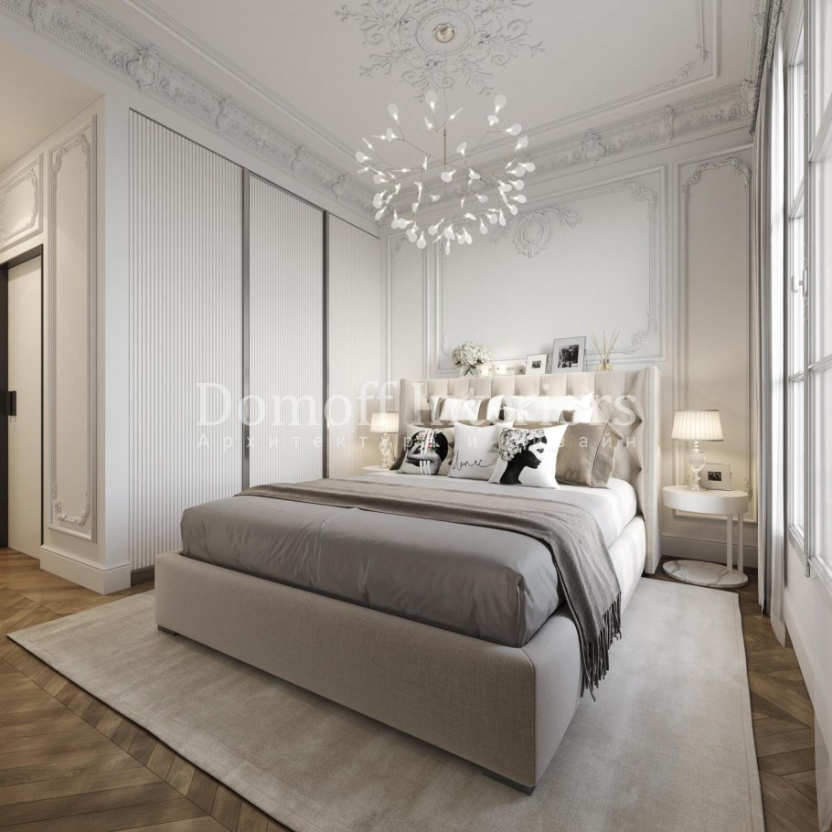 Роскошная спальня в парижском стиле